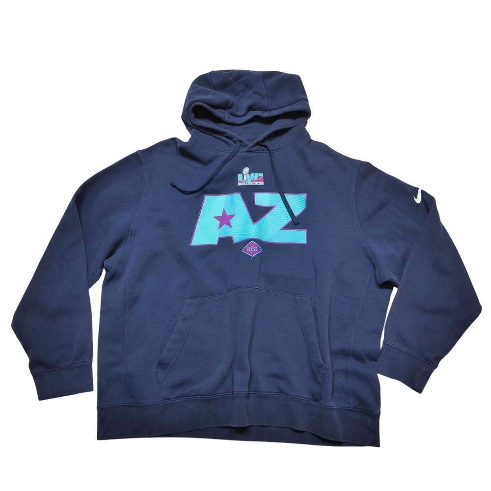 Super Bowl LVII Hoodie Mens 2XL Blue NFL Football Nike AZ Pullover Sweatshirt